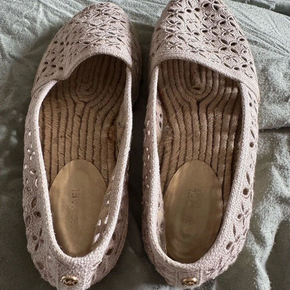 Michael Kors Blush Crochet Slip-On Flats